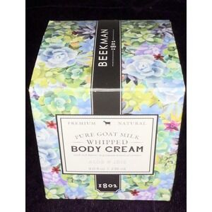 Beekman 1802 Pure Goat Milk Whipped Body Cream 8 Oz Aloe & Iris‎ - New In Box